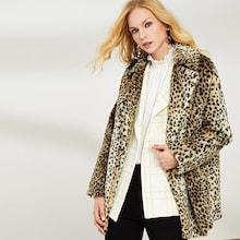 Shein Leopard Faux Fur Coat
