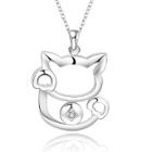 Shein Hollow Cat Design Pendant Necklace