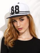 Shein White Numbers Patch Baseball Hat