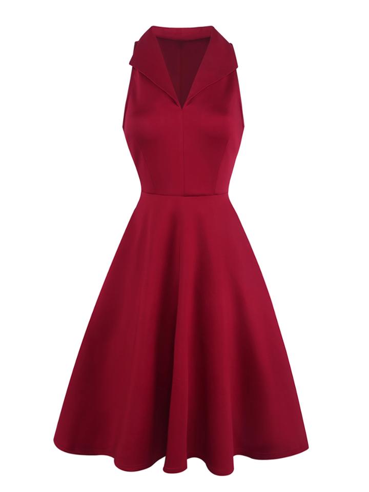 Shein Solid Color Sleeveless Swing Dress