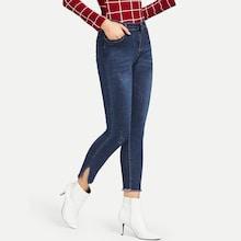Shein Split Side Raw Hem Jeans