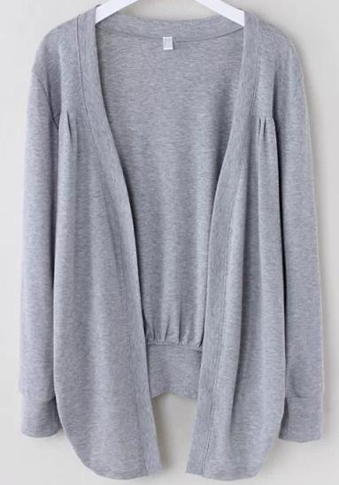 Shein Grey Long Sleeve Loose Cardigan