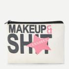 Shein Leaf & Star Print Makeup Bag