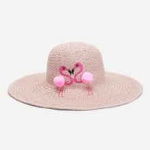 Shein Flamingos Decorated Straw Hat