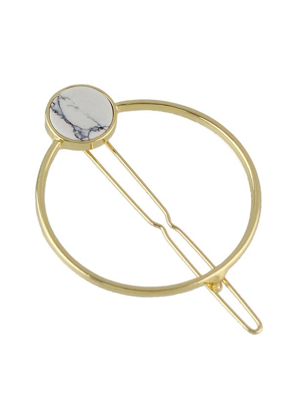Shein White  Color Round Shape Hair Clips