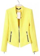 Rosewe Enchanting Yellow Long Sleeve Woman Suit With Zip