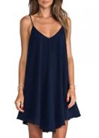 Rosewe Enchanting Strap Design V Neck Woman Backless Dress