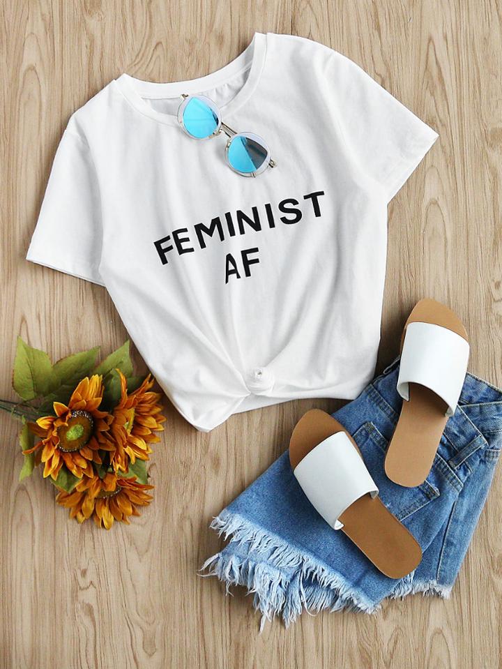 Shein Feminist Af T-shirt