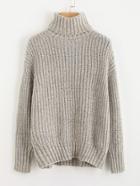 Shein Drop Shoulder Roll Neck Jumper