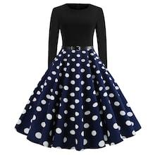Shein 50s Polka Dot Belted Flare Dress