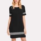 Shein Plaid Panel Tee Dress