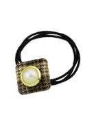 Shein Brown Simulated-pearl Colorful Square Cloth Headbands Headwear