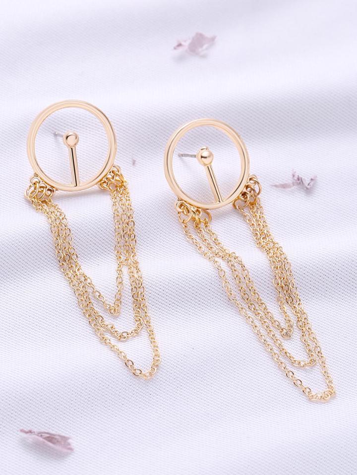 Shein Gold Layered Chain Design Earrings
