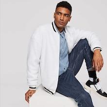Shein Men Zip Up Teddy Bomber Jacket