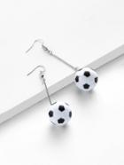Shein Sliding Bar Football Dangle Earrings
