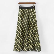 Shein Multi-stripe Pleated Skirt
