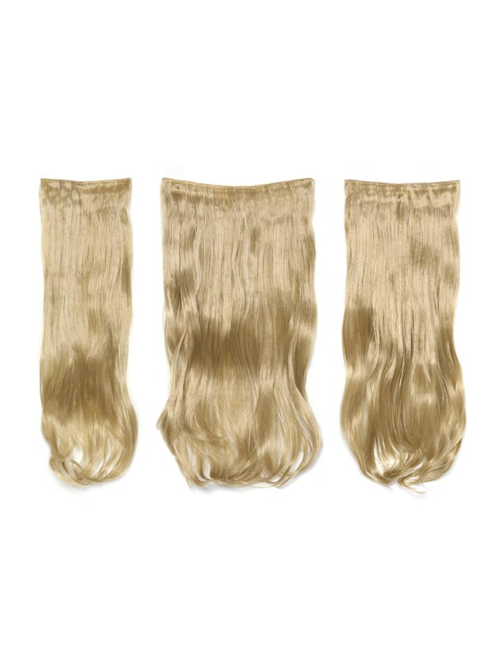 Shein Golden Blonde Clip In Soft Wave Hair Extension 3pcs