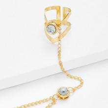 Shein Rhinestone Decorated Chain Bracelet With Toe Ting