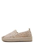 Shein Apricot Round Toe Lace Slip-on Espadrille Wedges