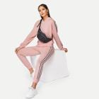 Shein Drop Shoulder Striped Hoodie And Sweatpants Set