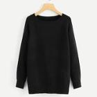 Shein Knot Open Back Solid Sweater