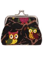 Shein Black Owl Design Kiss Lock Coin Wallet