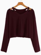 Shein Cut Out Neck T-shirt