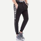 Shein Men Letter Print Zip Decoration Pants