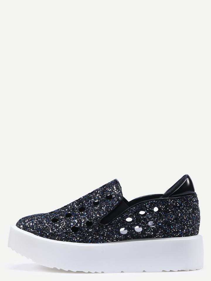 Shein Round Toe Thick-soled Slip-on Sneakers