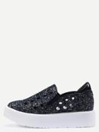 Shein Round Toe Thick-soled Slip-on Sneakers