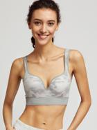 Shein Grey Camo Print Sport Crop Tank Top