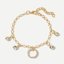 Shein Rhinestone Circle Detail Anklet Chain