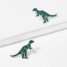 Shein Dinosaur Shaped Rhinestone Stud Earrings