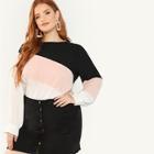 Shein Plus Color Block Top