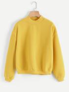 Shein Ribbed Trim Drop Shoulder Sweatshirt