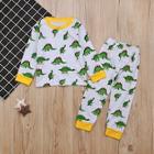 Shein Toddler Boys Dinosaur Print Tee With Pants