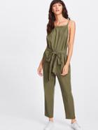 Shein Armhole And Backless Cami Jumpsuit