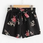Shein Floral Print Self-waist Shorts