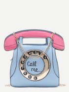 Shein Blue Call Me Tel Bag With Chain Strap