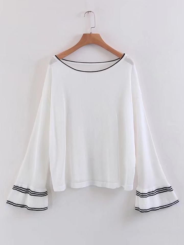 Shein Drop Shoulder Bell Cuff Knitwear