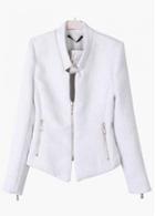 Rosewe Woman Essential Long Sleeve Zipper Closure White Suit
