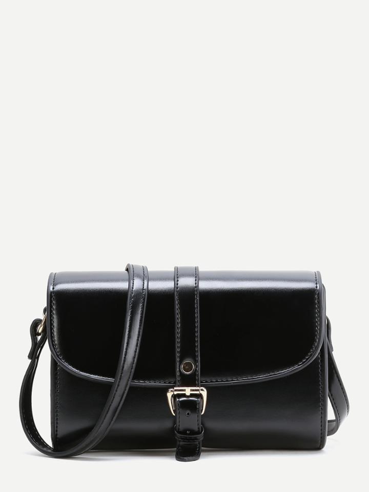 Shein Buckle Detail Crossbody Pu Bag