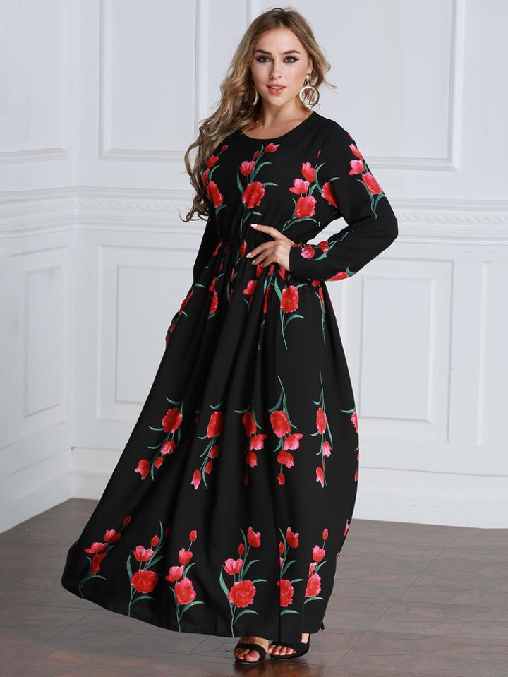 Shein Floral Print Random Maxi Dress