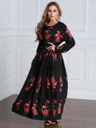 Shein Floral Print Random Maxi Dress