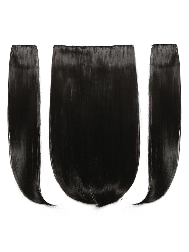 Shein Dark Brown Clip In Straight Hair Extension 3pcs