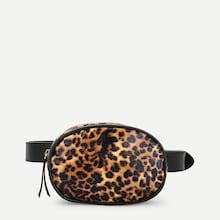 Shein Leopard Pattern Pu Bum Bag