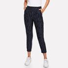 Shein Pocket Side Pinstripe Cigarette Pants