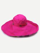 Shein Hot Pink Floral Liner Large Brimmed Hat