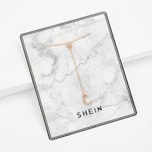 Shein Moon & Star Detail Lariats Necklace