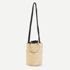 Shein Straw Bucket Bag With Ring Handle